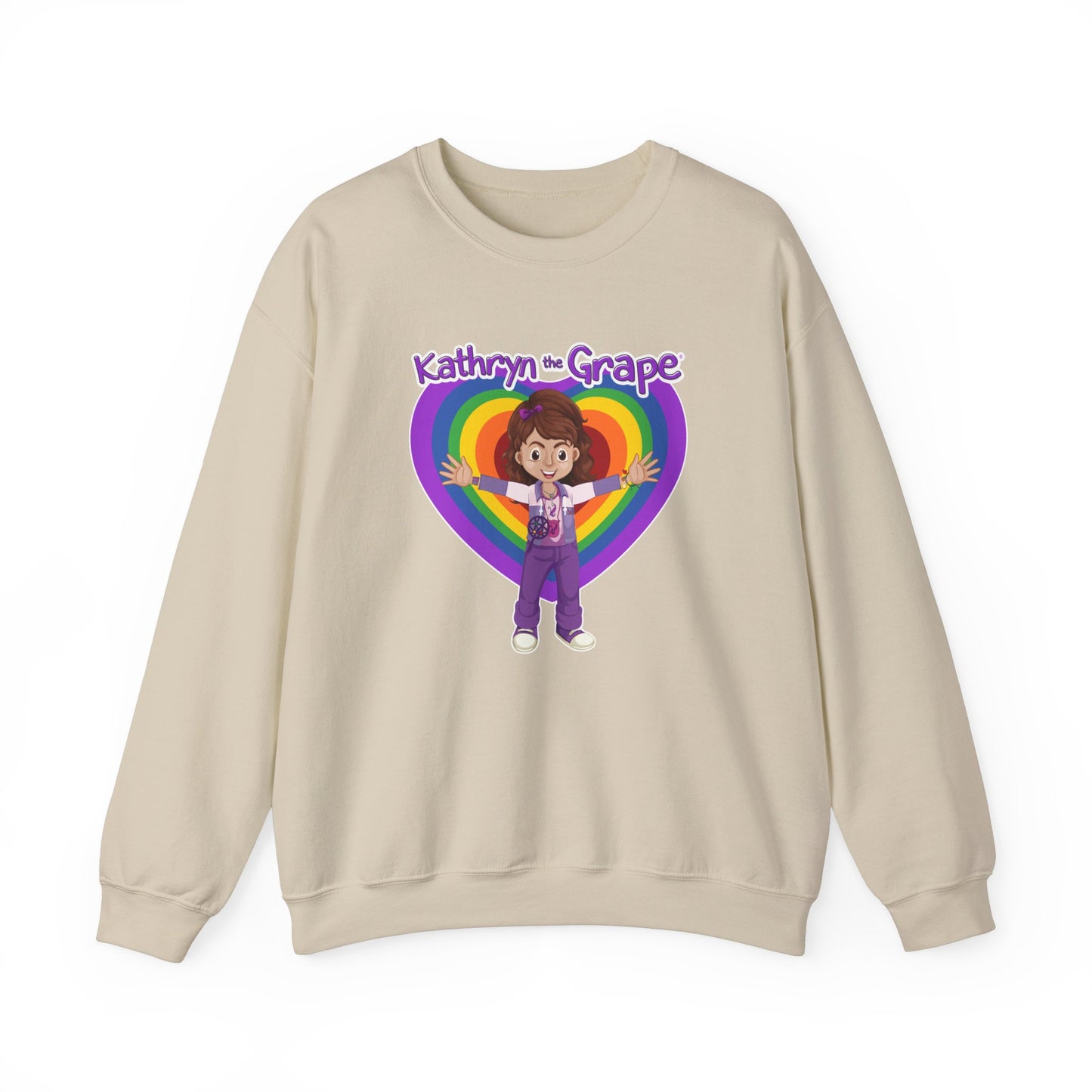 Kathryn the Grape Ripple Love Adult Unisex Heavy Blend™ Crewneck Sweatshirt