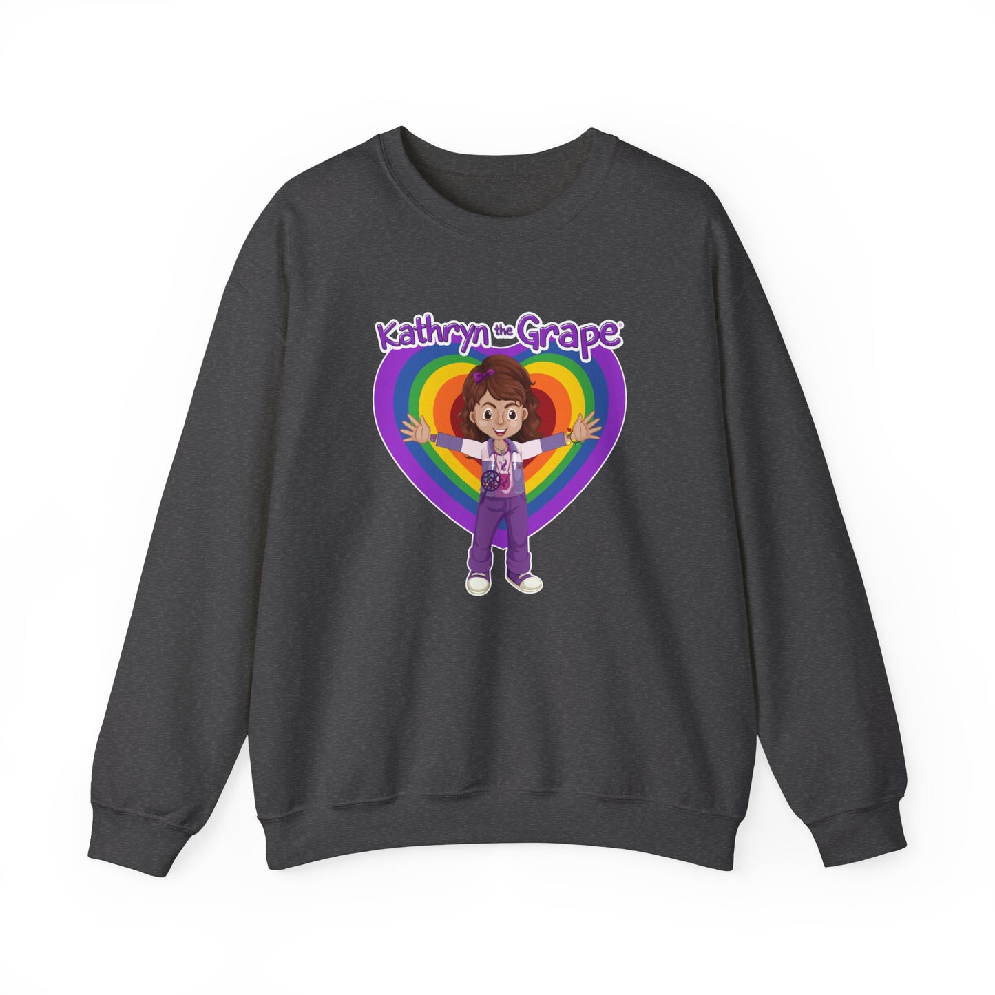 Kathryn the Grape Ripple Love Adult Unisex Heavy Blend™ Crewneck Sweatshirt