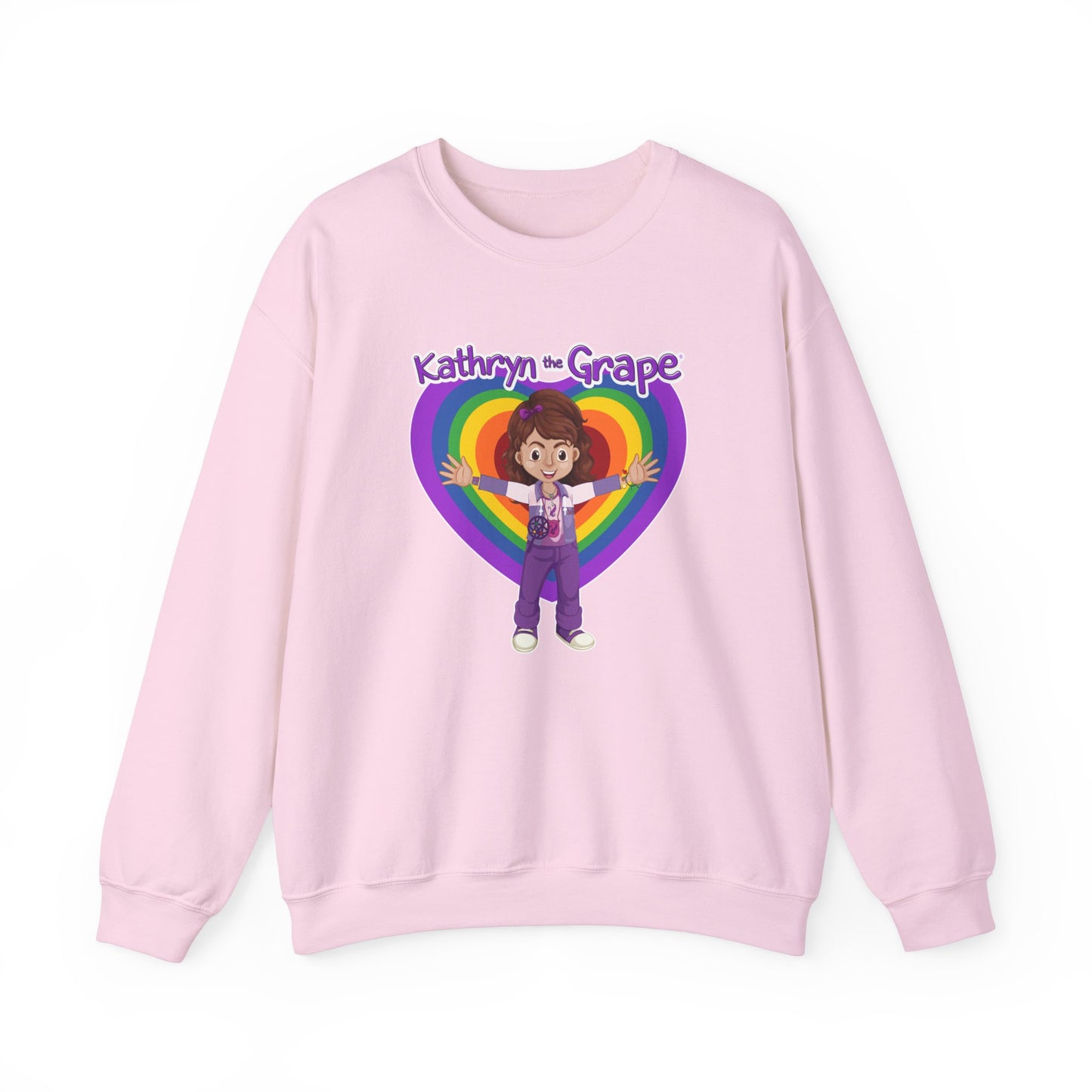 Kathryn the Grape Ripple Love Adult Unisex Heavy Blend™ Crewneck Sweatshirt