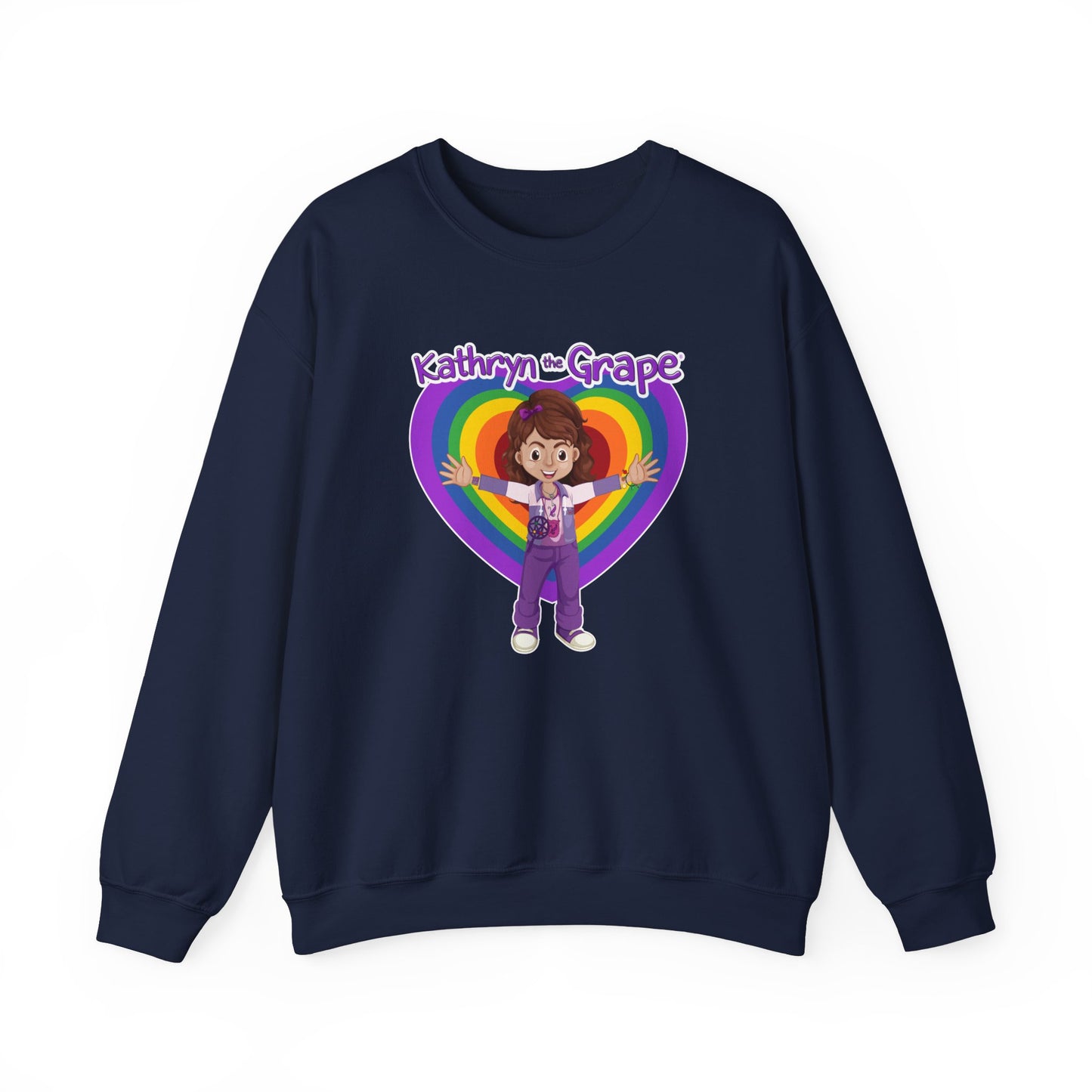 Kathryn the Grape Ripple Love Adult Unisex Heavy Blend™ Crewneck Sweatshirt