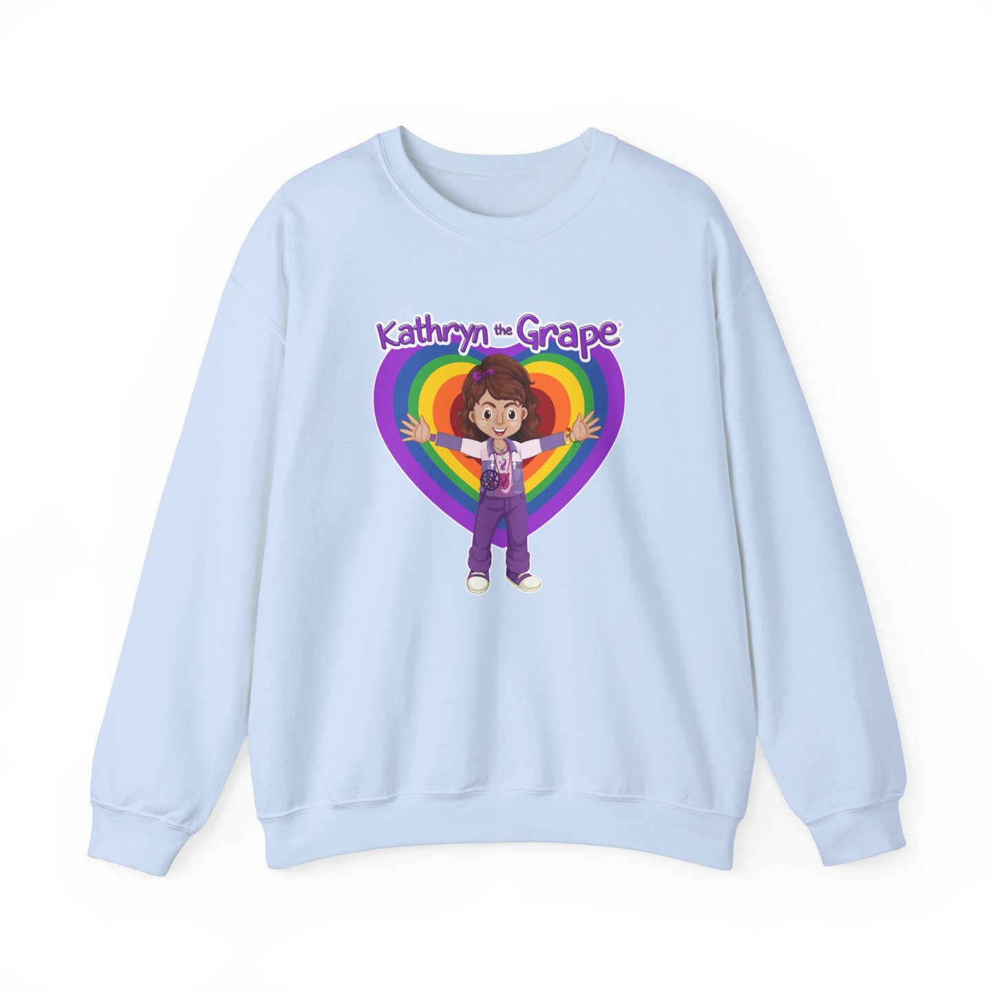 Kathryn the Grape Ripple Love Adult Unisex Heavy Blend™ Crewneck Sweatshirt