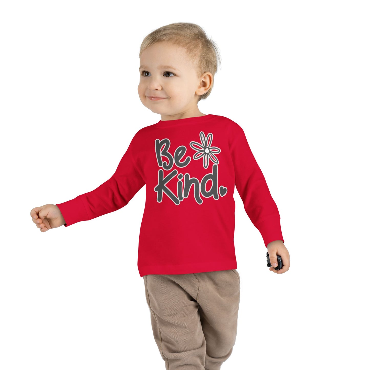 Toddler Long Sleeve Tee - "Be Kind" - Perfect for Playdates and Everyday Wear