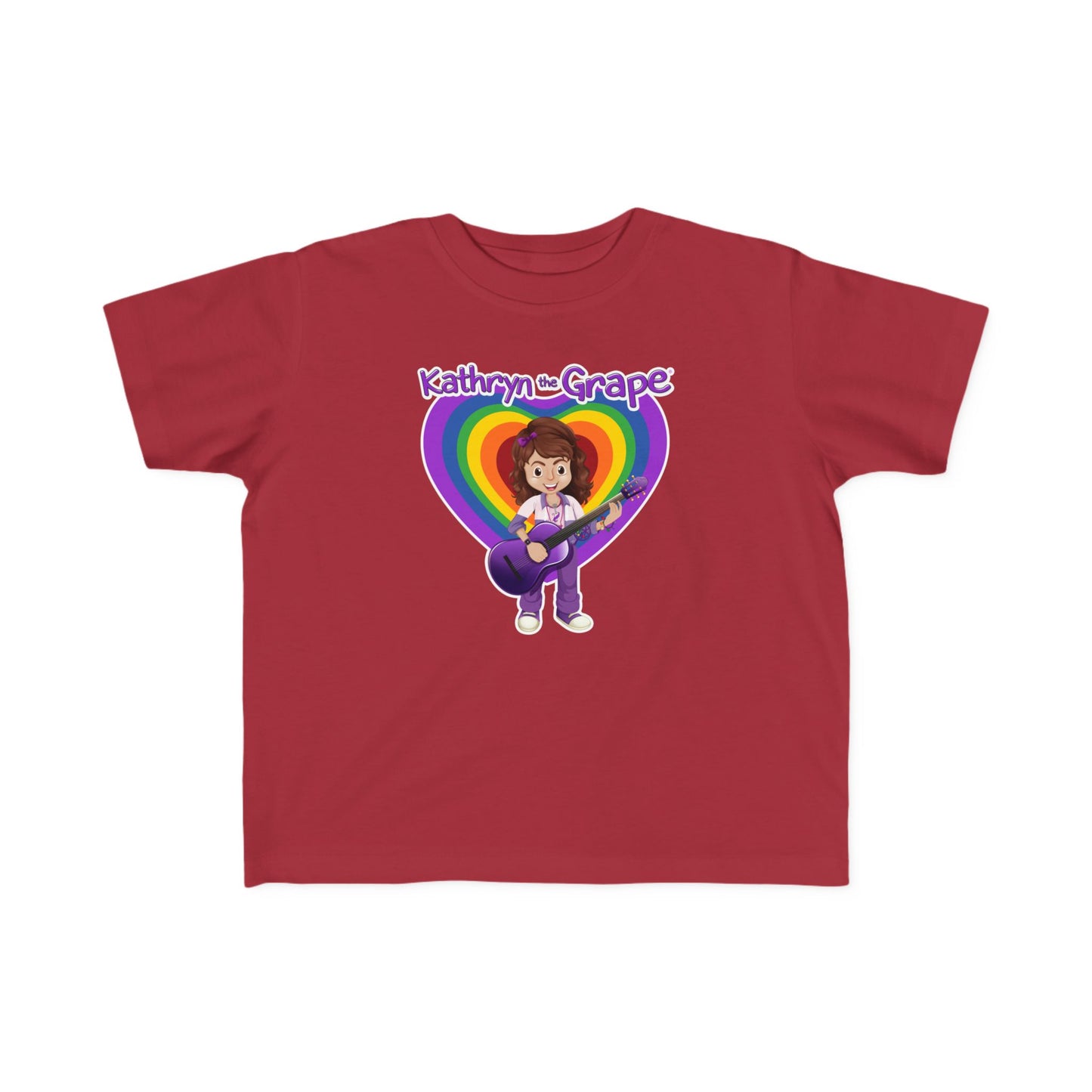 Rainbow Heart Toddler Tee – Kathryn the Grape Design