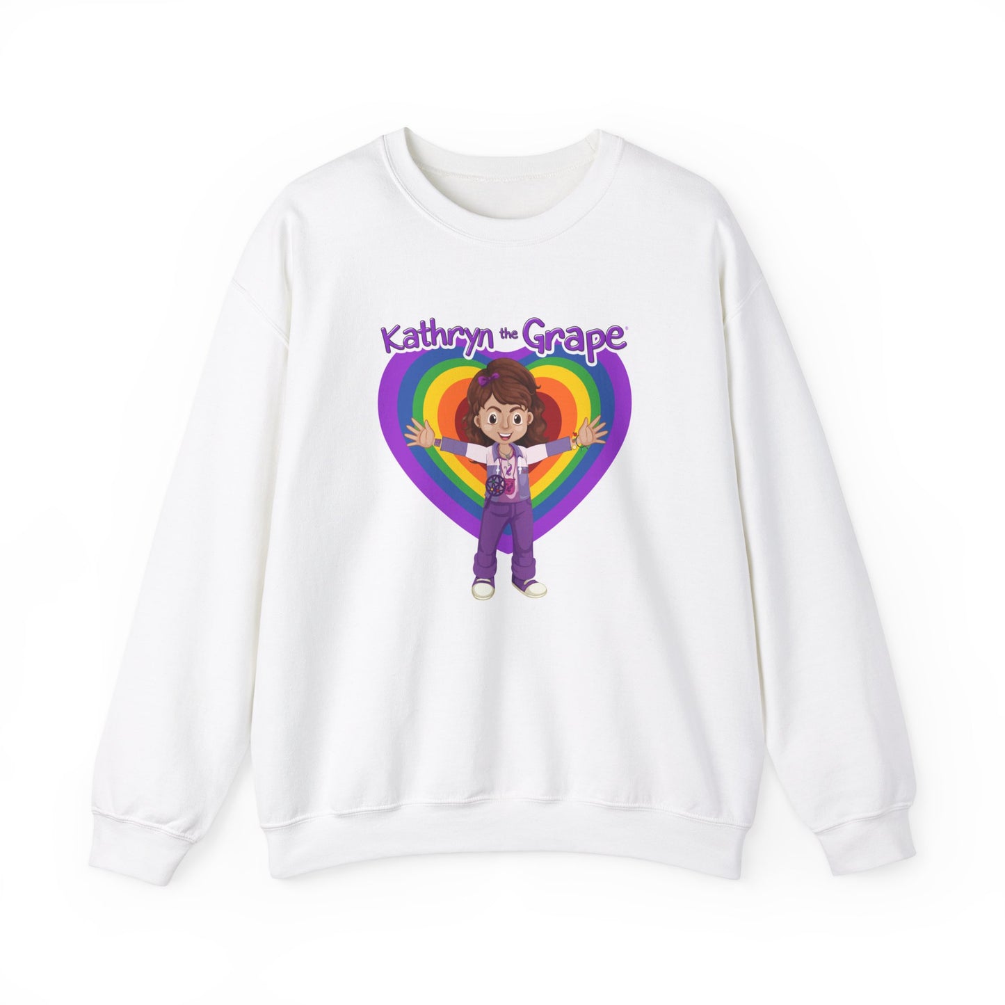 Kathryn the Grape Ripple Love Adult Unisex Heavy Blend™ Crewneck Sweatshirt