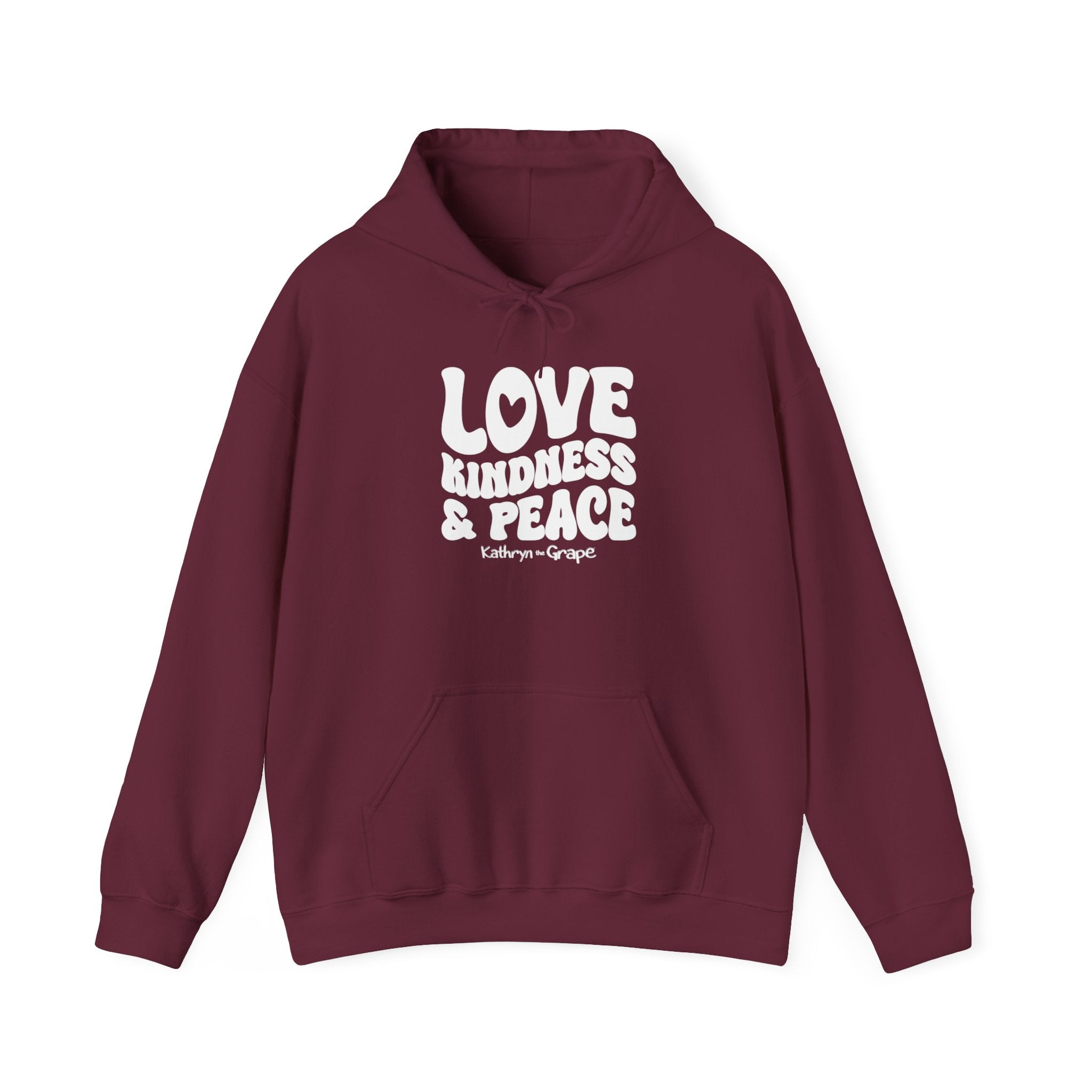 Kathryn the Grape Love, Kindness, and Peace (white) Teen/Adult Unisex
