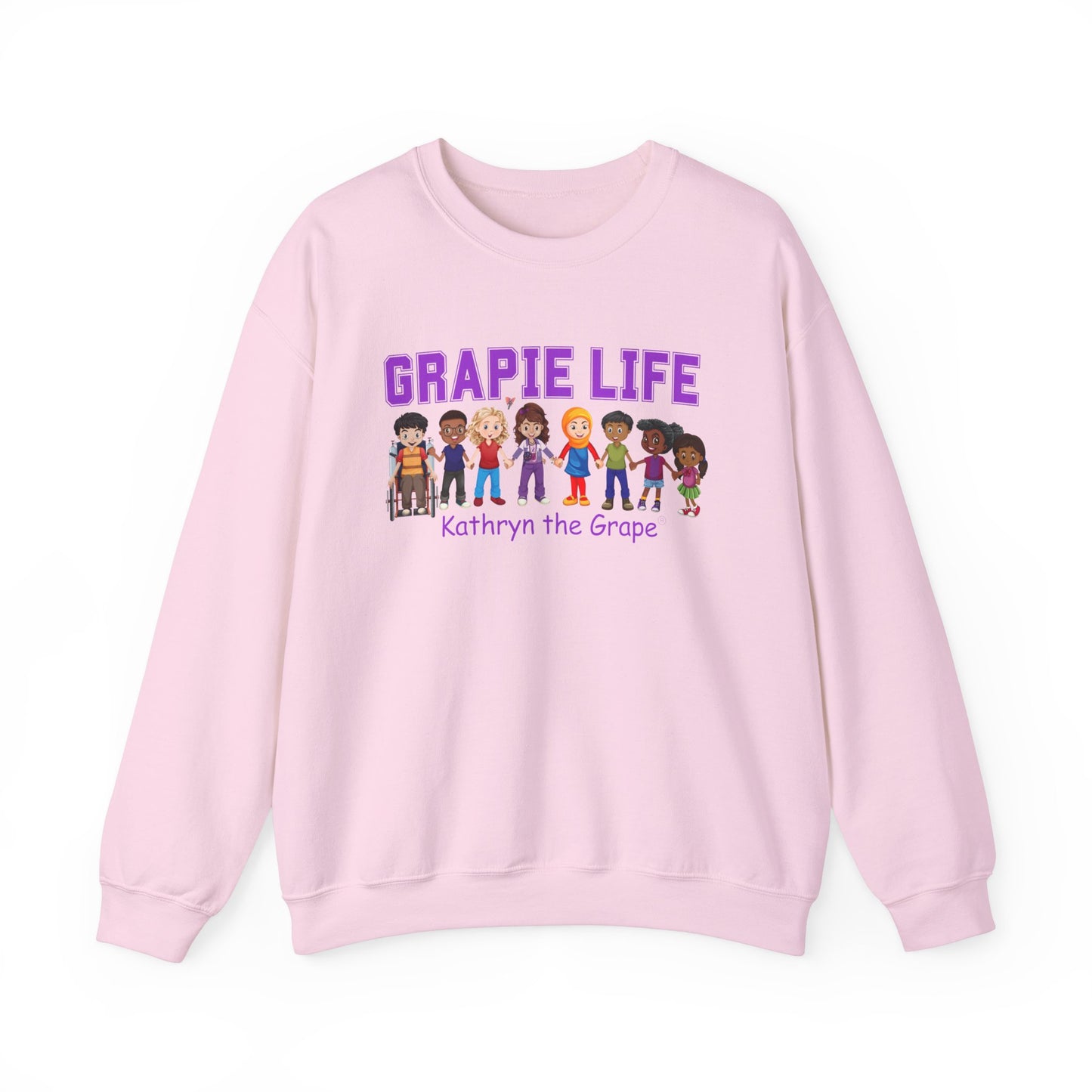 Kathryn the Grape Grapie Life Friends Teen/Adult Unisex Heavy Blend™ Crewneck Sweatshirt