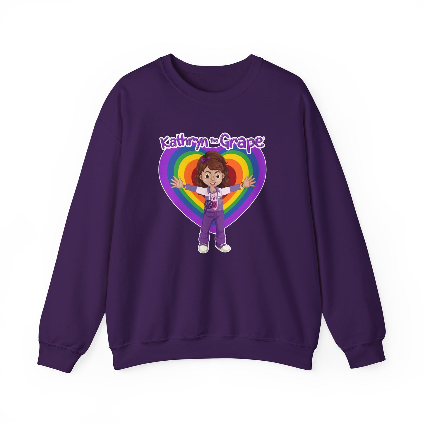 Kathryn the Grape Ripple Love Adult Unisex Heavy Blend™ Crewneck Sweatshirt