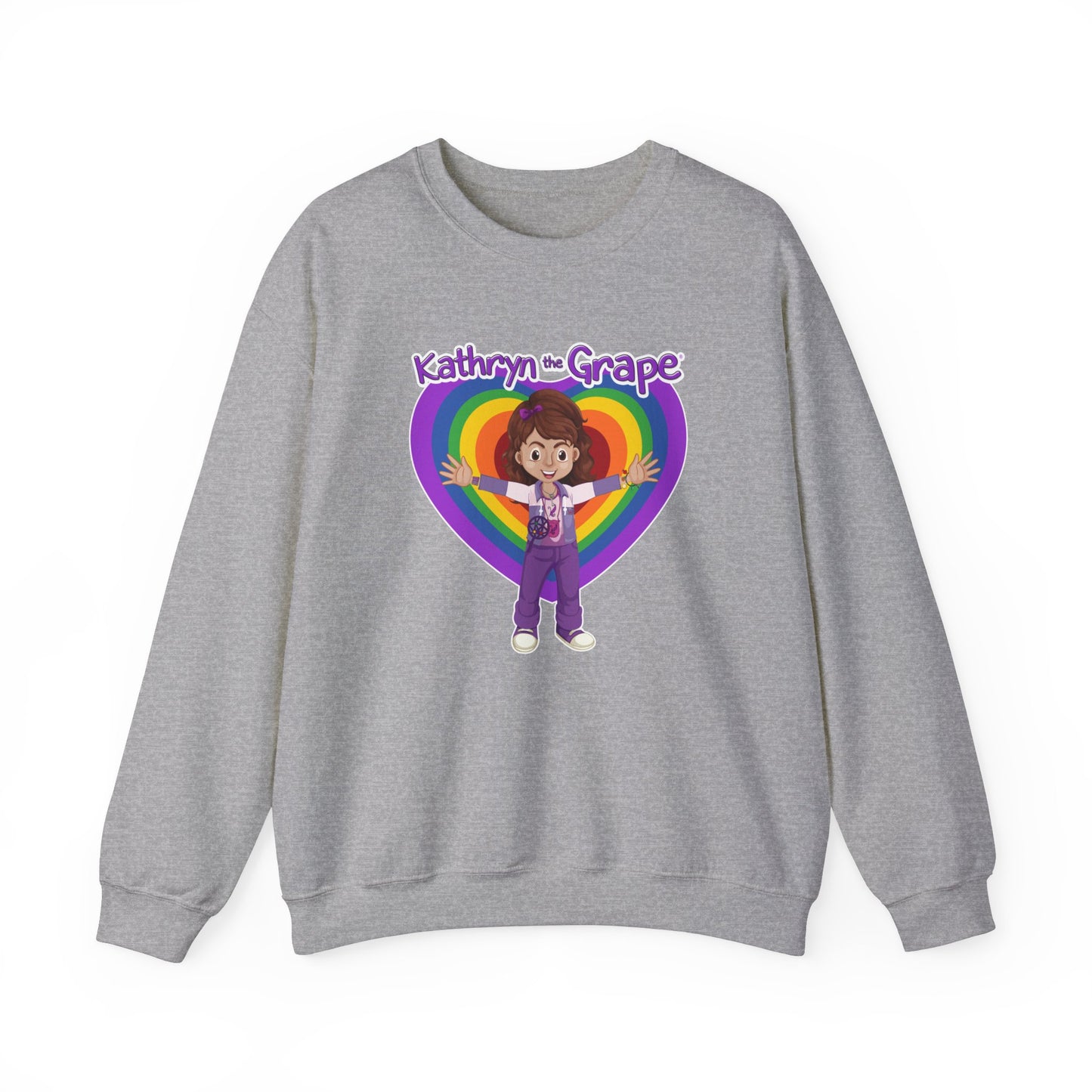 Kathryn the Grape Ripple Love Adult Unisex Heavy Blend™ Crewneck Sweatshirt