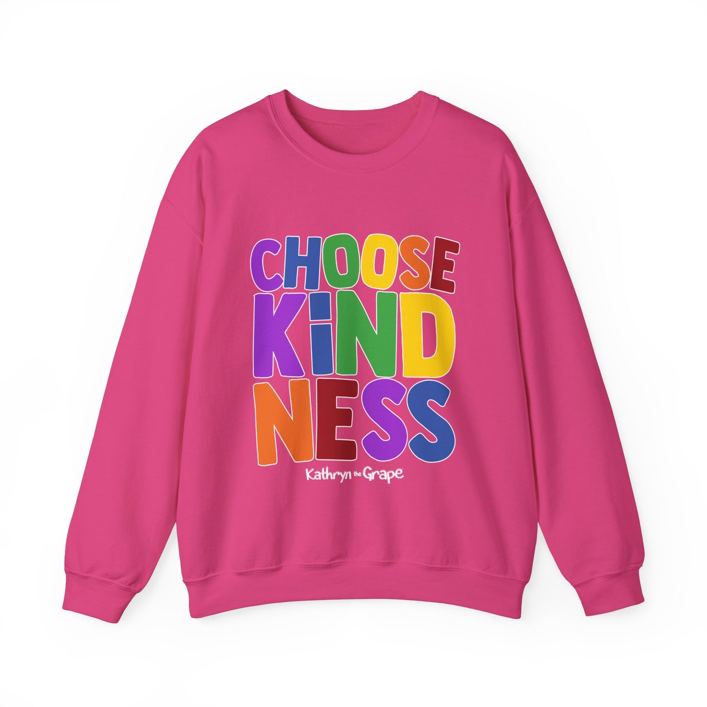 Kathryn the Grape Choose Kindness Adult Unisex Heavy Blend™ Crewneck Sweatshirt