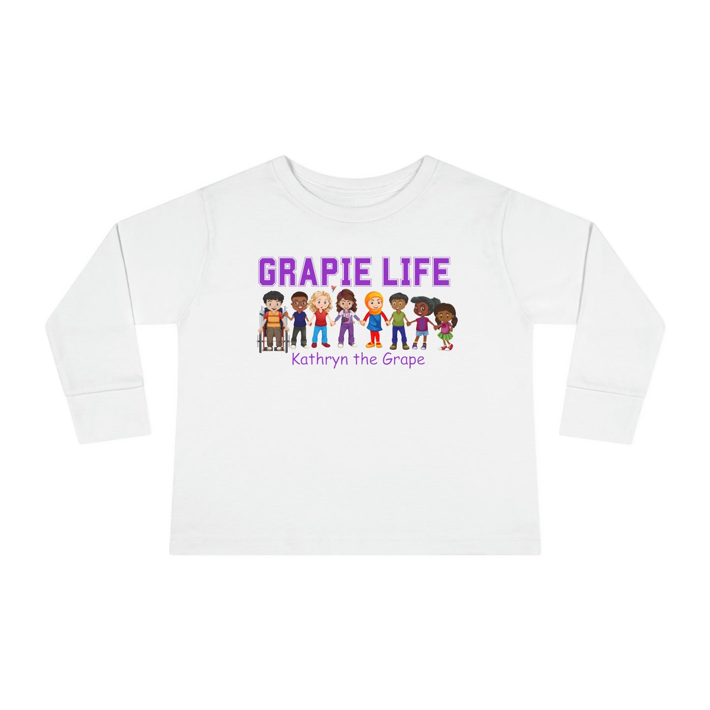 Kathryn the Grape Grapie Life Friends Toddler Long Sleeve Tee
